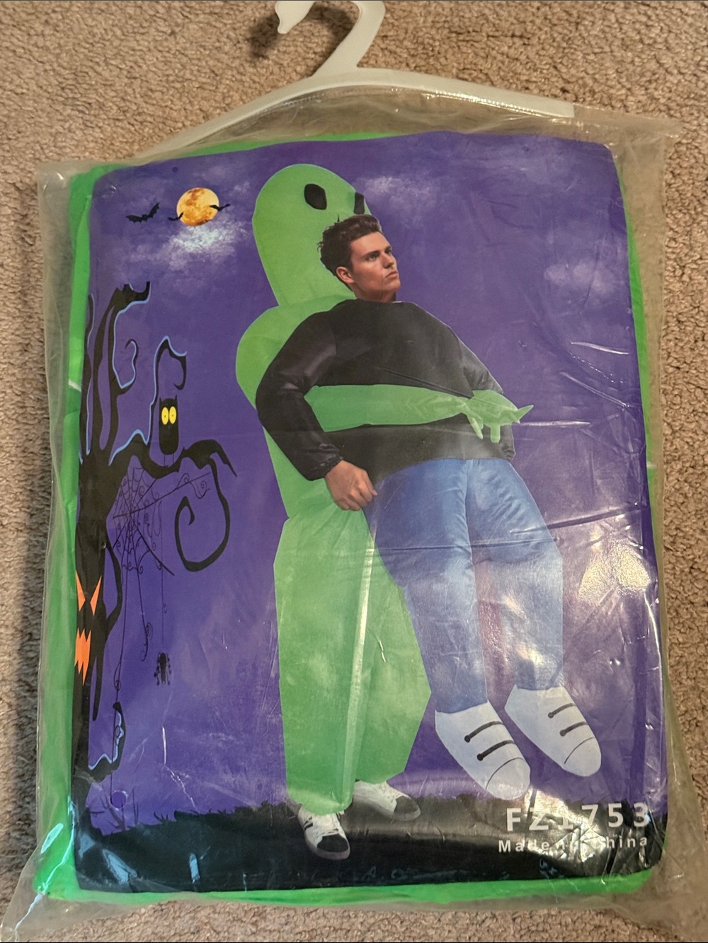 Green Alien Inflatable adult Costume - Unbranded - Picture 1 of 2